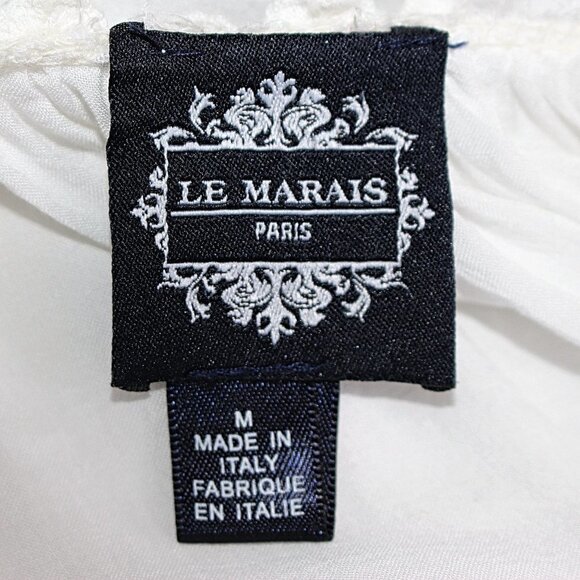 Le Marais Paris - Silk Embroidered Tunic or Swim Cover, Oversized Medium - Picture 4 of 10